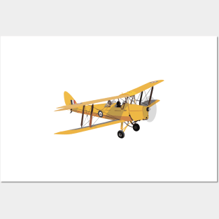 de Havilland DH.82 Tiger Moth British WW2 Airplane Posters and Art